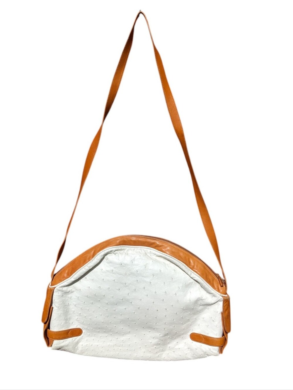 Luc Benoit Ostrich Leather Hobo/Shoulder bag